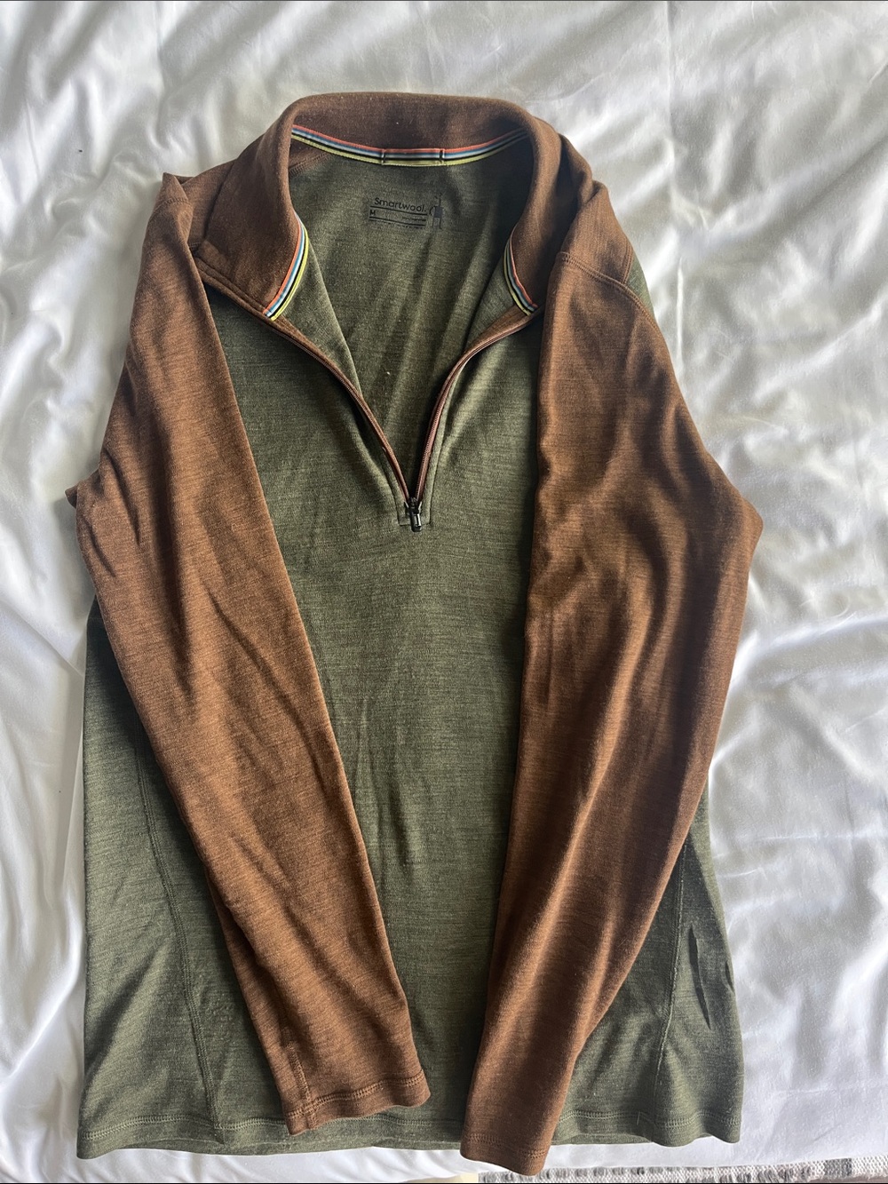 Smartwool Men's Quarter Zip Long Sleeve merino base layer